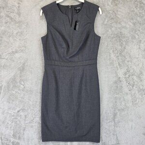 The Limited Collection Dress Womens 4 Gray Sleeveless Sheath Career Office Lined